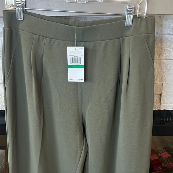 Michael Kors Military/Camo Green Elastic Waist Pants size Large NWT - Picture 5 of 13